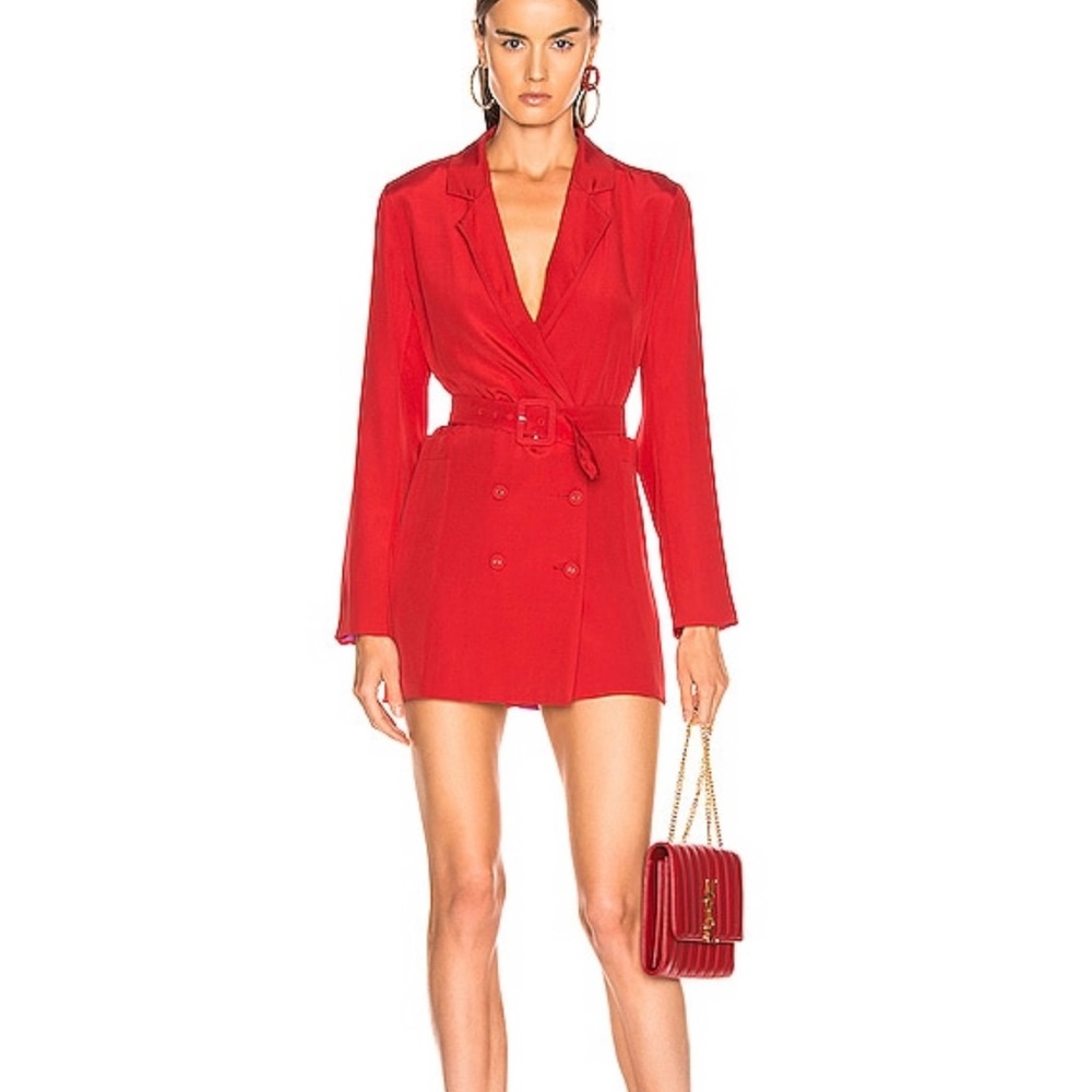 Fleur Du Mal red blazer mini dress